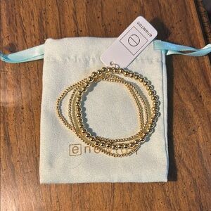 Enewton Gold Beaded Bracelet Set